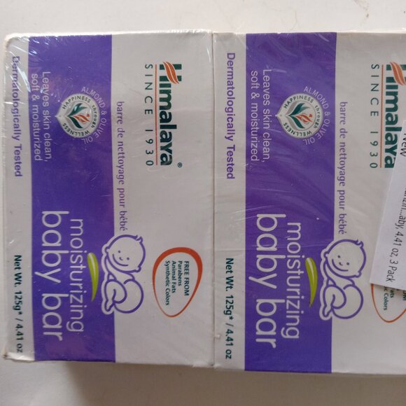 3 Pack Himalaya Moisturizing Baby Bar Soap Almond & Olive Oil 4.41 oz 125 g New - Picture 4 of 10